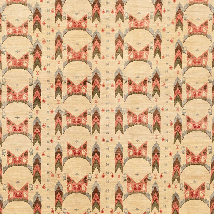 Square Abstract Orange Modern Rug, abs3803