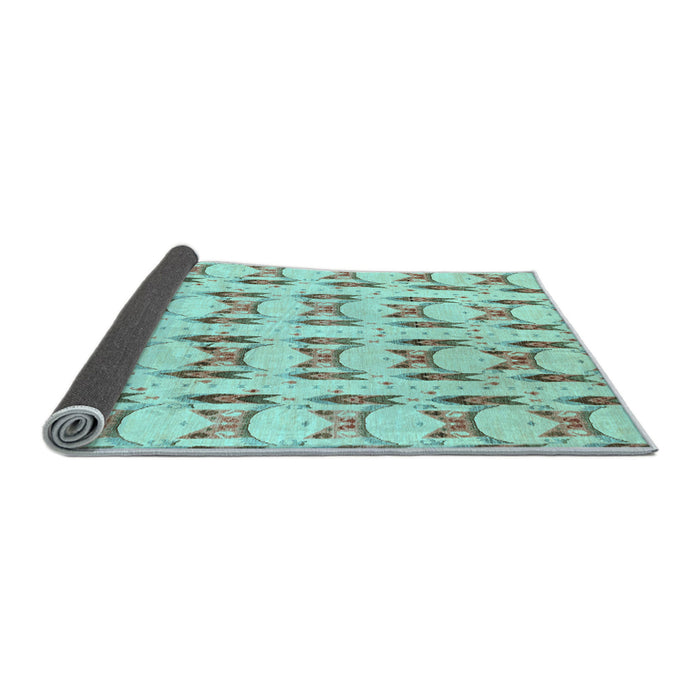Sideview of Abstract Light Blue Modern Rug, abs3803lblu