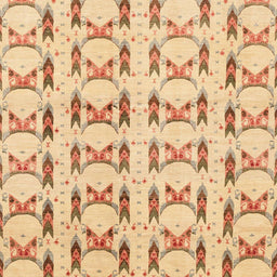 Square Machine Washable Abstract Orange Rug, wshabs3803