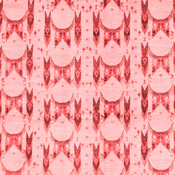 Machine Washable Abstract Red Modern Rug, wshabs3803red