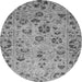 Round Oriental Gray Traditional Rug, abs3804gry