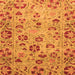 Square Machine Washable Oriental Orange Traditional Area Rugs, wshabs3804org