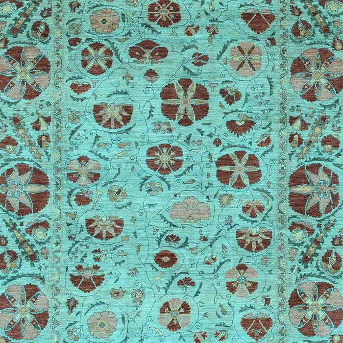 Machine Washable Oriental Light Blue Traditional Rug, wshabs3804lblu