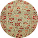 Round Machine Washable Abstract Red Rug, wshabs3804