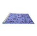 Sideview of Machine Washable Oriental Blue Traditional Rug, wshabs3804blu