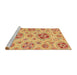 Sideview of Machine Washable Abstract Orange Rug, wshabs3805