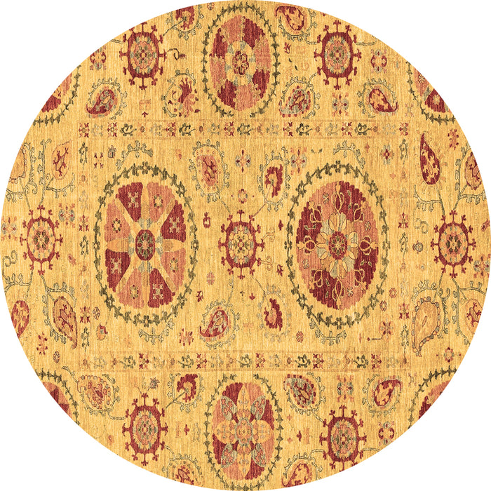 Round Machine Washable Abstract Brown Modern Rug, wshabs3805brn