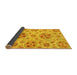 Sideview of Abstract Yellow Modern Rug, abs3805yw