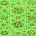 Square Machine Washable Abstract Green Modern Area Rugs, wshabs3805grn