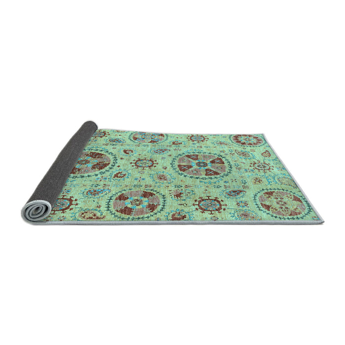 Sideview of Abstract Light Blue Modern Rug, abs3805lblu