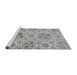 Sideview of Machine Washable Abstract Gray Modern Rug, wshabs3805gry