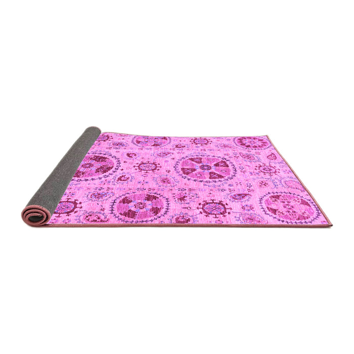 Sideview of Abstract Purple Modern Rug, abs3805pur