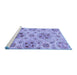 Sideview of Machine Washable Abstract Blue Modern Rug, wshabs3805blu