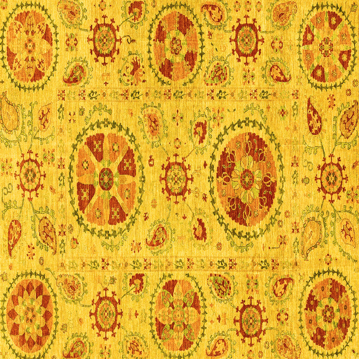 Square Abstract Yellow Modern Rug, abs3805yw