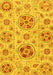 Machine Washable Abstract Yellow Modern Rug, wshabs3805yw