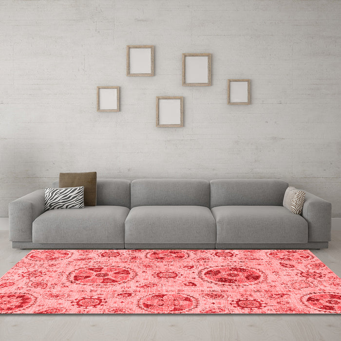 Modern Red Washable Rugs