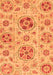 Machine Washable Abstract Orange Modern Area Rugs, wshabs3805org