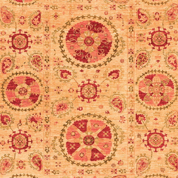 Machine Washable Abstract Orange Modern Area Rugs, wshabs3805org