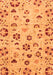 Machine Washable Abstract Orange Modern Area Rugs, wshabs3806org