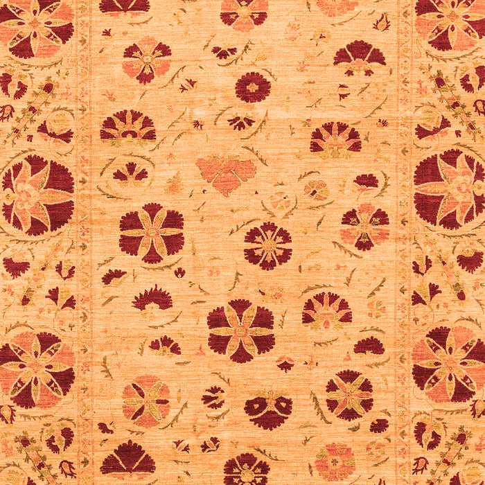 Machine Washable Abstract Orange Modern Area Rugs, wshabs3806org