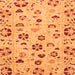 Square Abstract Orange Modern Rug, abs3806org