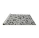 Sideview of Machine Washable Abstract Gray Modern Rug, wshabs3806gry