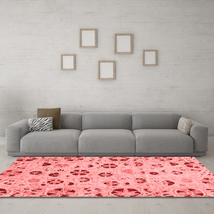 Modern Red Washable Rugs