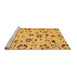 Sideview of Machine Washable Abstract Brown Modern Rug, wshabs3806brn