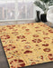 Machine Washable Abstract Orange Rug in a Family Room, wshabs3806