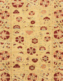 Machine Washable Abstract Orange Rug, wshabs3806