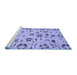 Sideview of Machine Washable Abstract Blue Modern Rug, wshabs3806blu