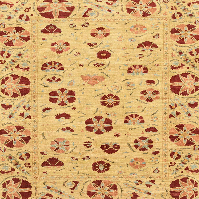 Square Machine Washable Abstract Orange Rug, wshabs3806