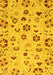 Machine Washable Abstract Yellow Modern Rug, wshabs3806yw