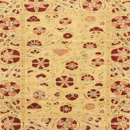 Square Abstract Orange Modern Rug, abs3806