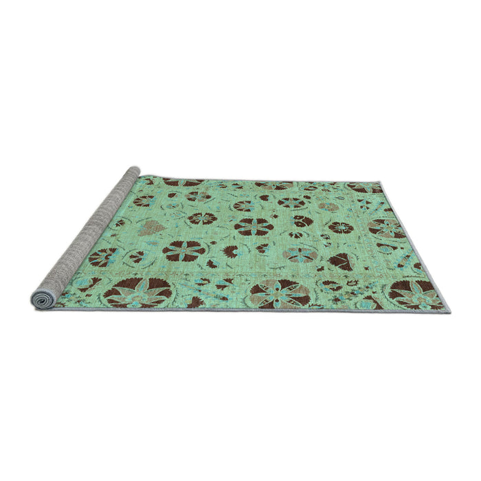 Sideview of Machine Washable Abstract Light Blue Modern Rug, wshabs3806lblu