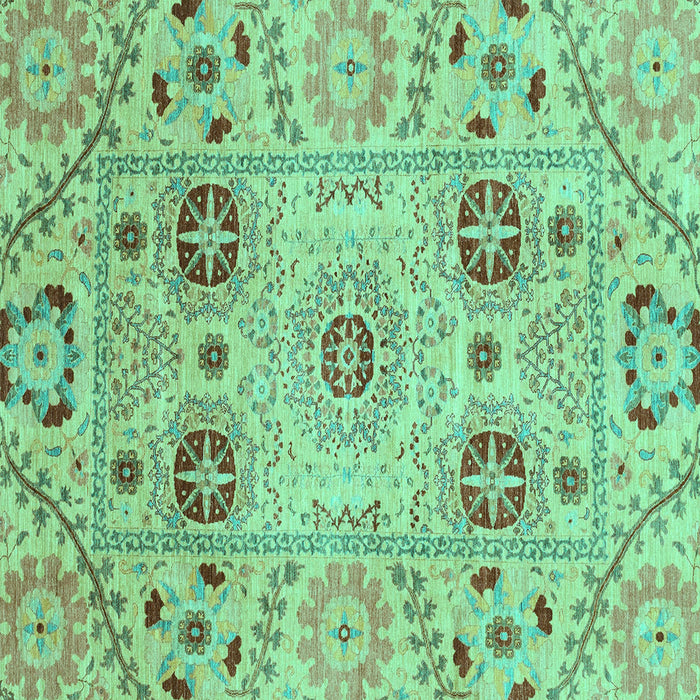Square Machine Washable Abstract Turquoise Modern Area Rugs, wshabs3807turq