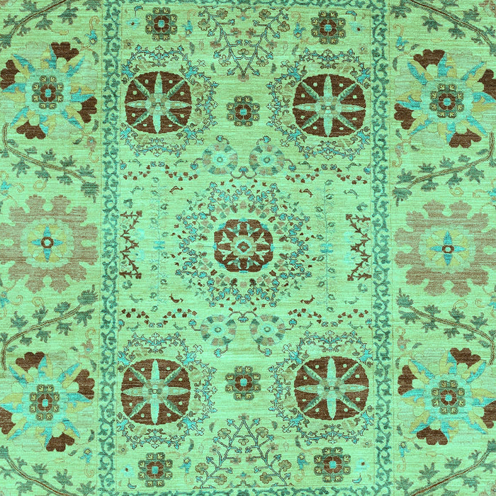 Machine Washable Abstract Turquoise Modern Area Rugs, wshabs3807turq