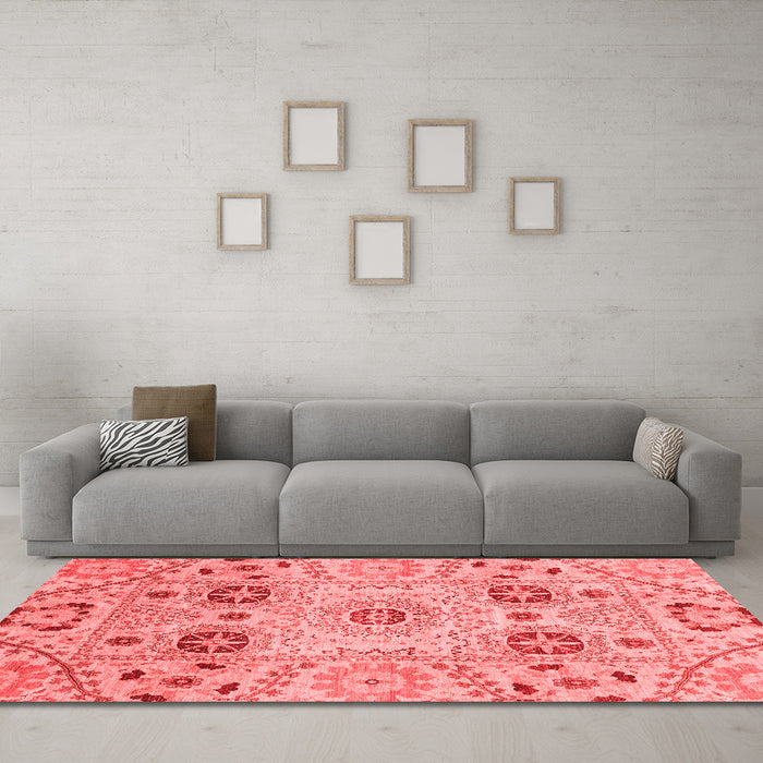 Modern Red Washable Rugs