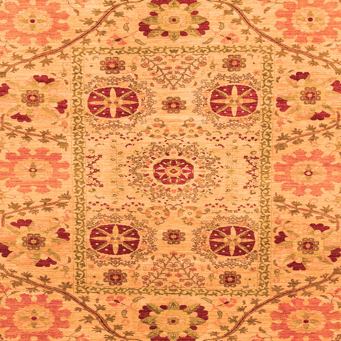 Square Abstract Orange Modern Rug, abs3807org