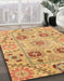 Abstract Orange Modern Rug in Family Room, abs3807