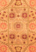 Machine Washable Abstract Orange Modern Area Rugs, wshabs3807org