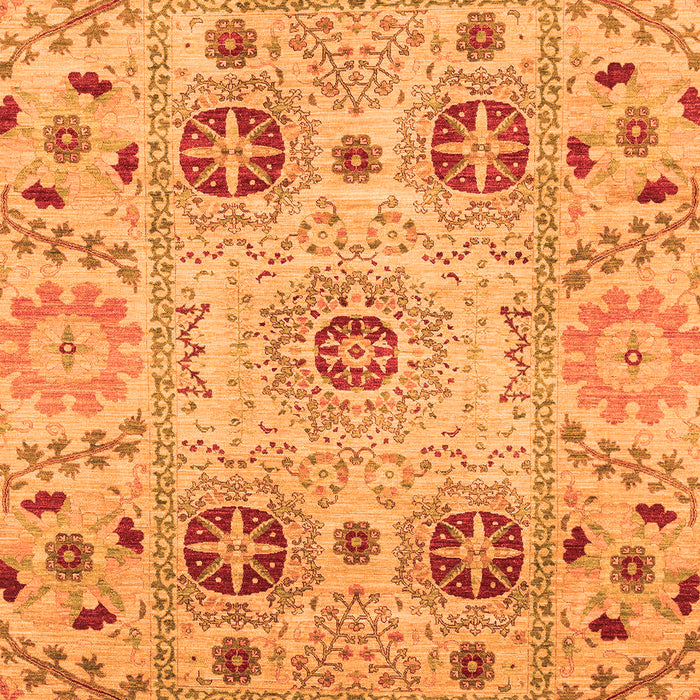 Machine Washable Abstract Orange Modern Area Rugs, wshabs3807org