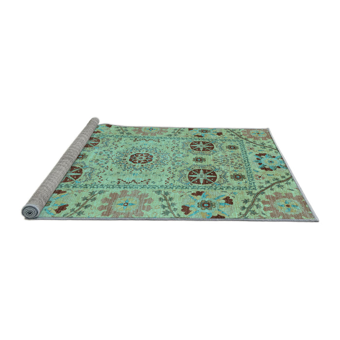 Sideview of Machine Washable Abstract Light Blue Modern Rug, wshabs3807lblu