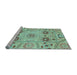 Sideview of Machine Washable Abstract Light Blue Modern Rug, wshabs3807lblu