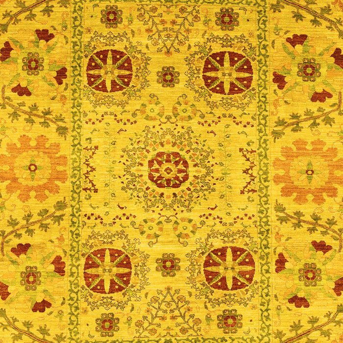 Machine Washable Abstract Yellow Modern Rug, wshabs3807yw