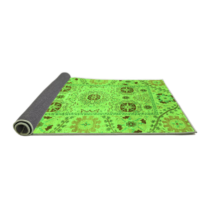 Sideview of Abstract Green Modern Rug, abs3807grn