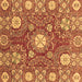 Square Abstract Brown Modern Rug, abs3808brn