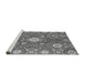 Sideview of Machine Washable Abstract Gray Modern Rug, wshabs3808gry