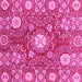 Square Machine Washable Abstract Pink Modern Rug, wshabs3808pnk