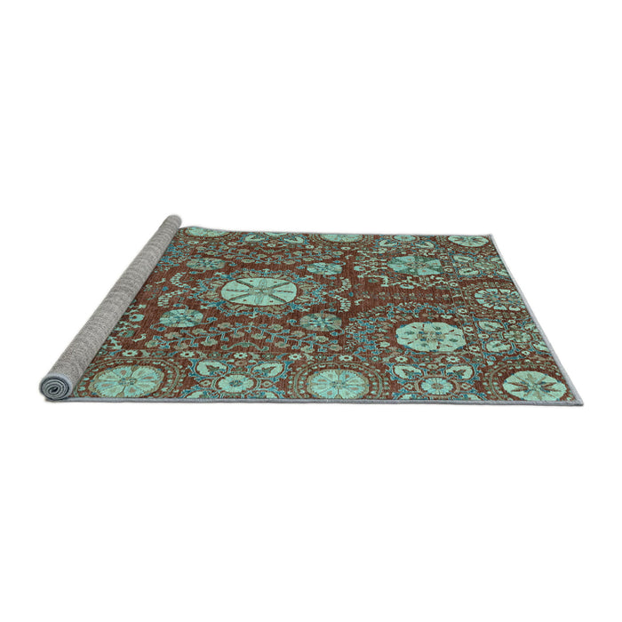 Sideview of Machine Washable Abstract Light Blue Modern Rug, wshabs3808lblu